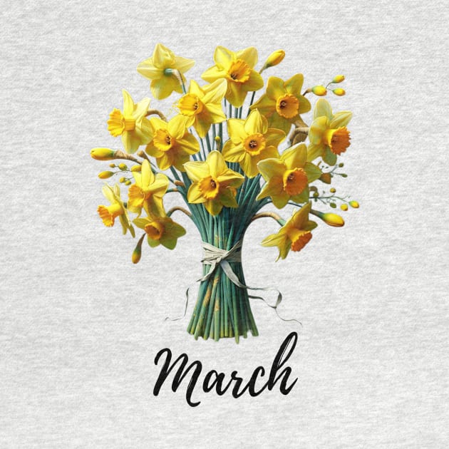 Daffodil Flower Shirt, March Birth Month, Vintage Watercolor Floral Tshirt, Mothers Day Gift, Boho Garden Tee, Cottagecore Flower TShirt by HoosierDaddy